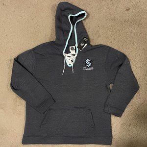 Men's Seattle Kraken Laced Hooded Sweatshirt Long-sleeve - New with Tags